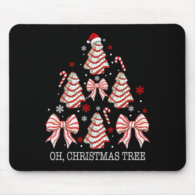 Oh Christmas Tree Cakes Debbie Becky Jen Cake Love Mousepad (Vorne)