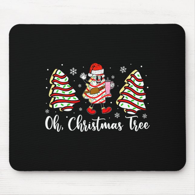 Oh Christmas Tree Cakes Debbie Becky Jen Cake Love Mousepad (Vorne)