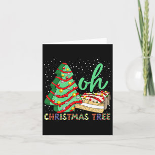 Oh Christmas Tree Cakes Debbie Becky Jen Cake Ugly Karte
