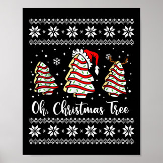 Oh Christmas Tree Cakes Debbie Becky Jen Snack Cak Poster