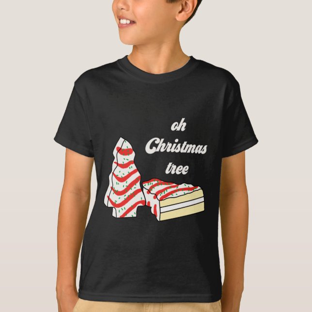 Oh Christmas Tree Cakes Debbie Funny Christmas Sna T-Shirt (Vorderseite)
