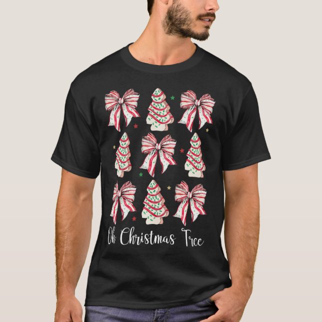 Oh Christmas Tree Cakes Debbie Funny Christmas T-Shirt (Vorderseite)