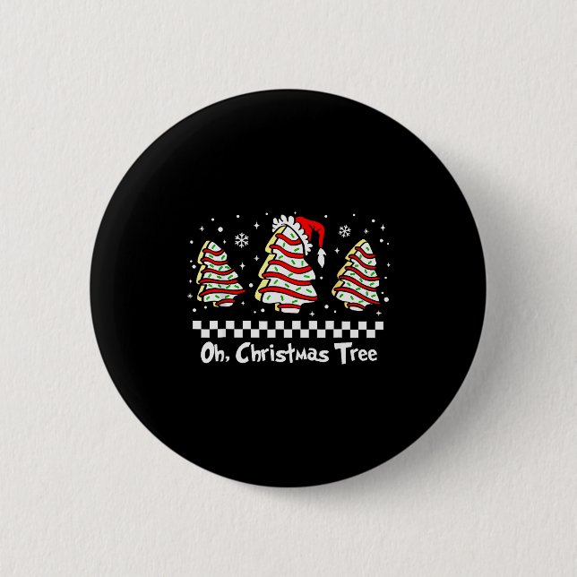 Oh Christmas Tree Groovy Cakes Debbie Becky Jen Ca Button (Vorderseite)