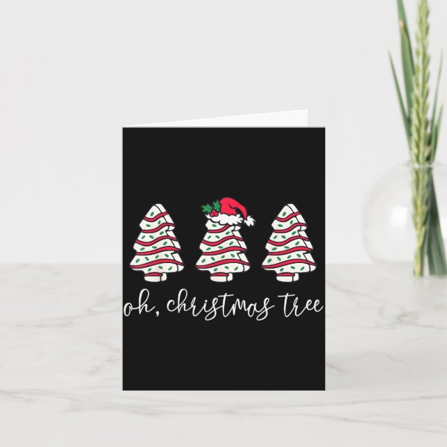 Oh Christmas Tree Sweater Christmas Tree Cake Farm Karte (Vorderseite)