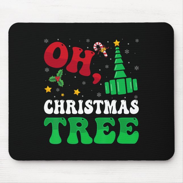 Oh Christmas Tree Xmas Lights Rt Respiratory Thera Mousepad (Vorne)