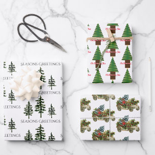 Oh Christmas Trio Envelopper les feuilles de papie