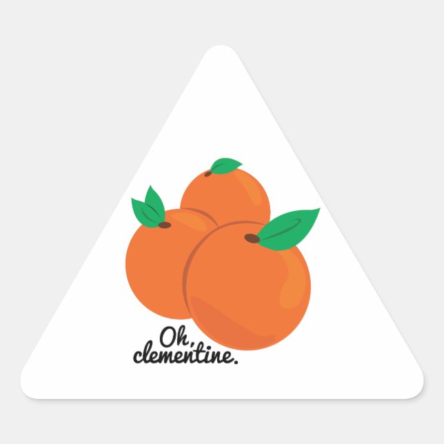 Oh Clementine Dreieckiger Aufkleber (Vorderseite)