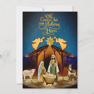 "Oh Come Let Us Adore Him" Krippe Weihnachten