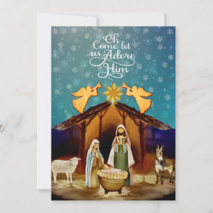 "Oh Come Let Us Adore Him" Weihnachten Geburt Jesu