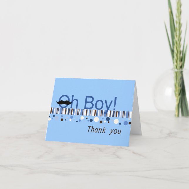 Oh danken Babyparty Ihnen zu kardieren Dankeskarte (Vorderseite)