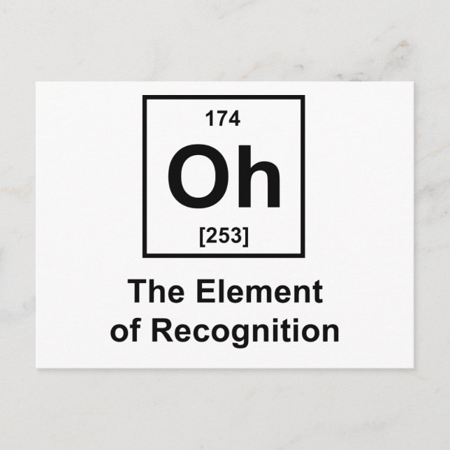 Oh! Das Element der Erkennung Postkarte (Vorderseite)