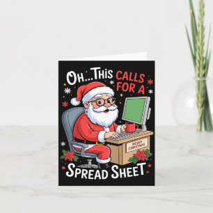 Oh, das erfordert einen Weihnachtsmann-Tabellenkal Karte