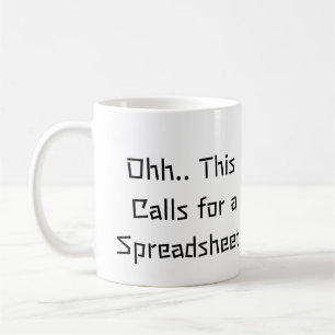 Oh, das ist ein Fall für eine Tabelle, Excel-Held Kaffeetasse