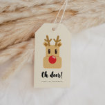 Oh Dee Christmas Geschenkanhänger<br><div class="desc">Oh Deer,  ein einfaches und lustiges Weihnachtsdesign.</div>