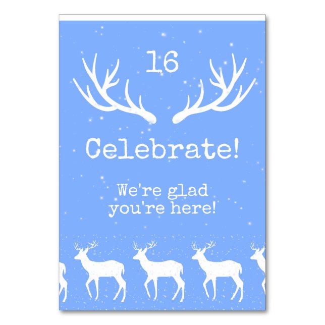 Oh Dee - Feiertagskarte Tischnummer (Vorderseite)