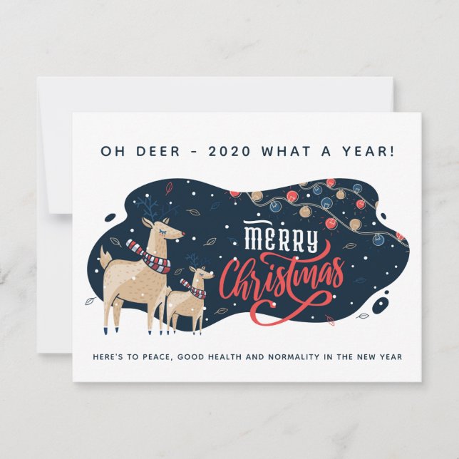 Oh Deer 2020, was für ein Jahr! Weihnachtsfeiertag (Vorderseite)