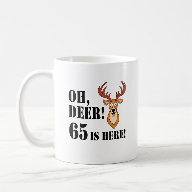Oh Deer 65e anniversaire de café Mug (Gauche)