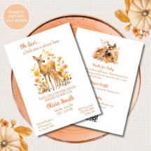 Oh Deer Alles-in-Einem-Einladung zur Babyparty Her
