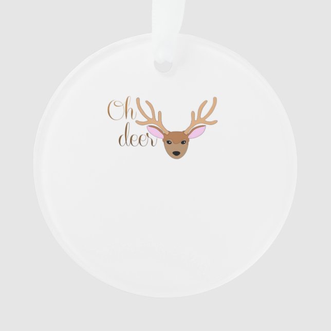 Oh Deer Artistic Style Acrylic Ornament (Vorderseite)