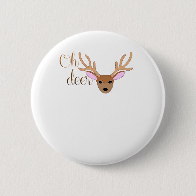 Oh Deer Artistic Style  Button (Vorderseite)
