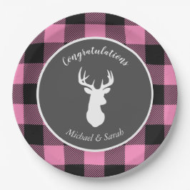 Oh Deer Baby Dusche Pink Pappteller