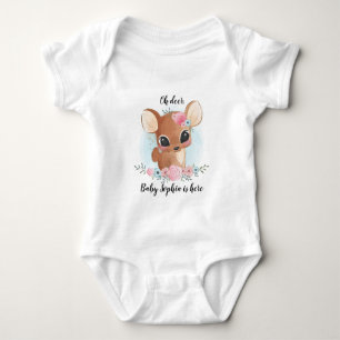 Oh Deer Baby ist hier zum Geburtstag Strampler