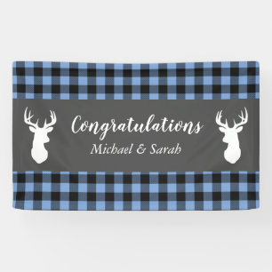 Oh Deer Baby SHower Blue Boy Banner