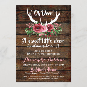 Oh Deer Baby Shower Einladung