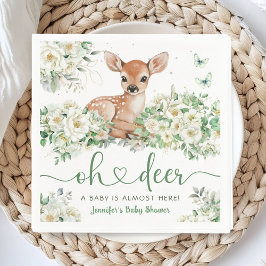 Oh Deer Baby Shower Gender Neutral Paper Napkin Serviette