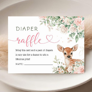 Oh Deer Baby Shower Windelraffel Begleitkarte
