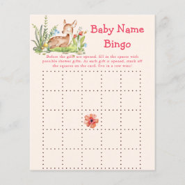 Oh Deer Baby Showgame Bingo