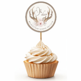 Oh Deer Baby Showsticker - Woodland Water Runder Aufkleber