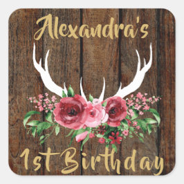Oh Deer Birthday Favor Sticker