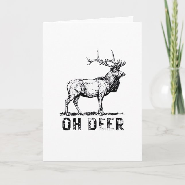Oh Deer Bold Graphic Expression Karte (Vorderseite)