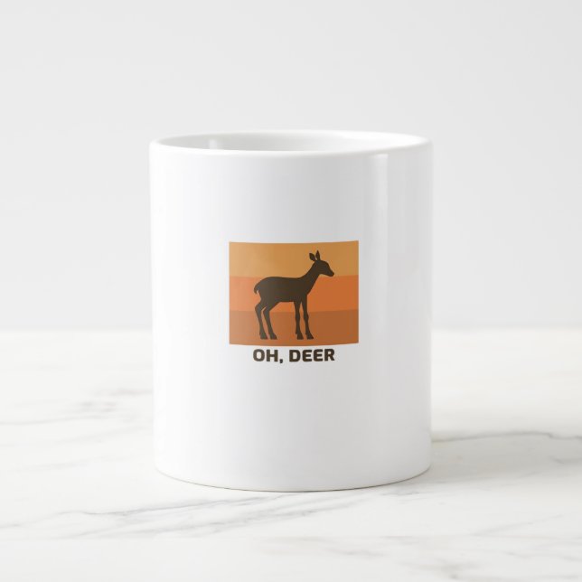 Oh Deer Classic Simple Design  Jumbo-Tasse (Vorderseite)