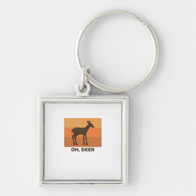 Oh Deer Classic Simple Design  Schlüsselanhänger (Vorne)