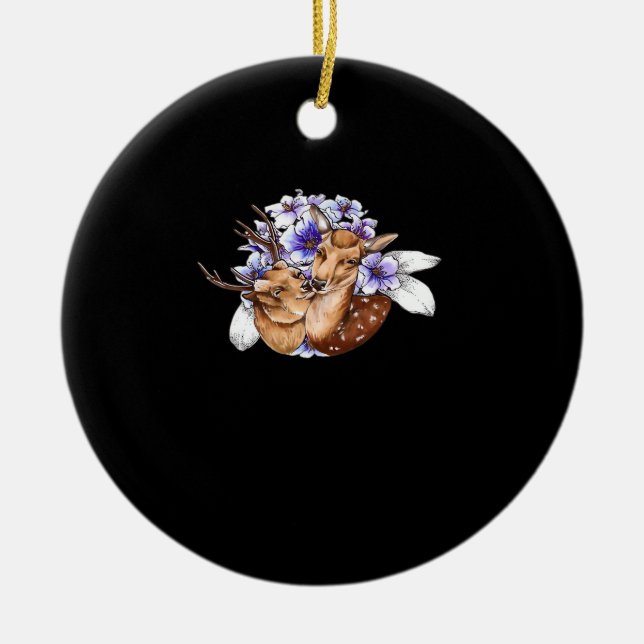 Oh Deer Clean Minimal Style Keramik Ornament (Vorne)