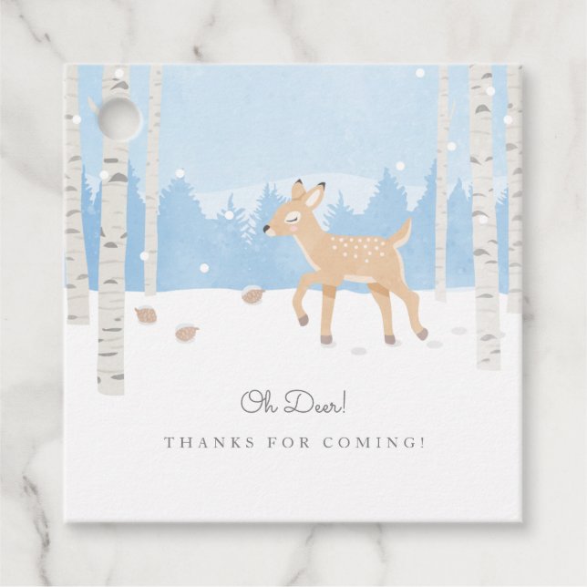 Oh Deer - Danke, dass du gekommen bist! Geschenkanhänger (Vorderseite)