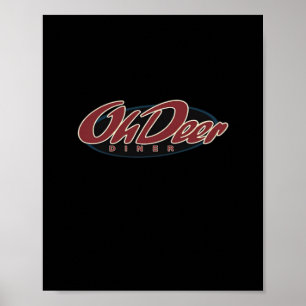 Oh Deer Diner Retro Klassischer Stil Poster