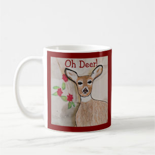Oh, Deer! Dunkelrot Kaffeetasse