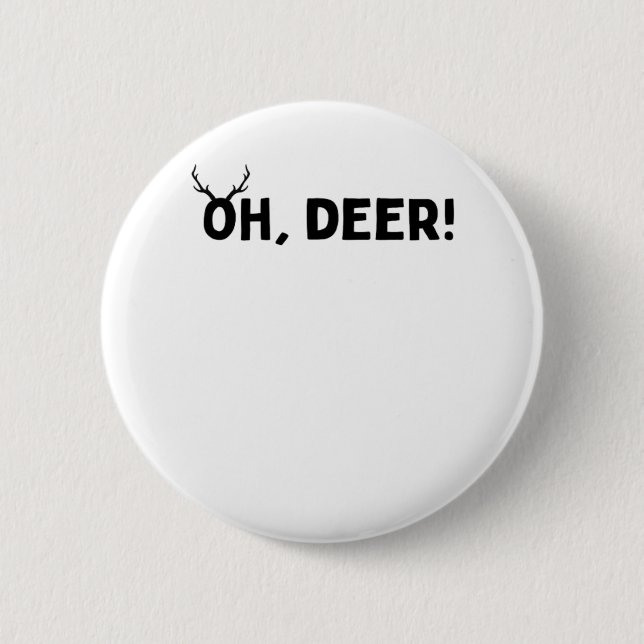 Oh Deer Einfache Ästhetik  Button (Vorderseite)