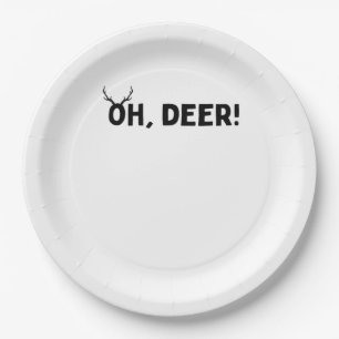 Oh Deer Einfache Ästhetik Pappteller