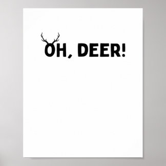 Oh Deer Einfache Ästhetik Poster