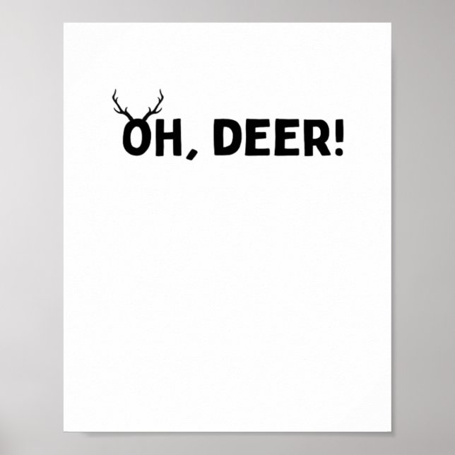 Oh Deer Einfache Ästhetik  Poster (Vorne)