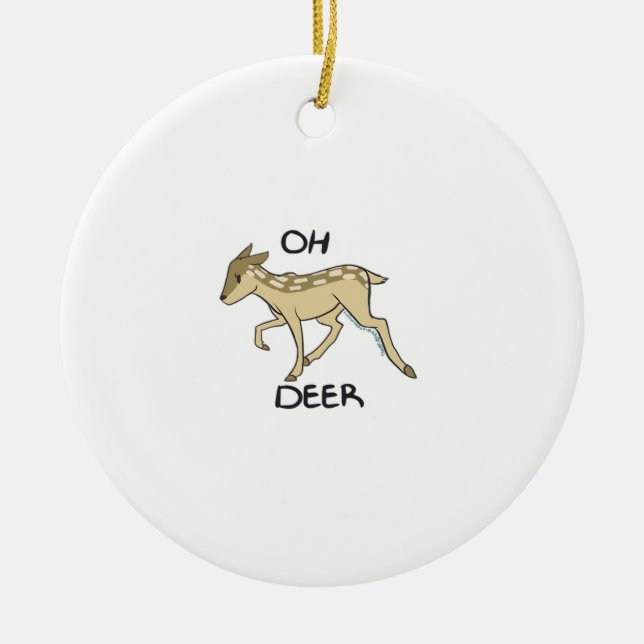 Oh Deer Elegant Timeless Style Ornament (Vorne)