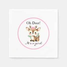Oh Deer Es ist ein Niedliches Baby-Dusche-Party Serviette