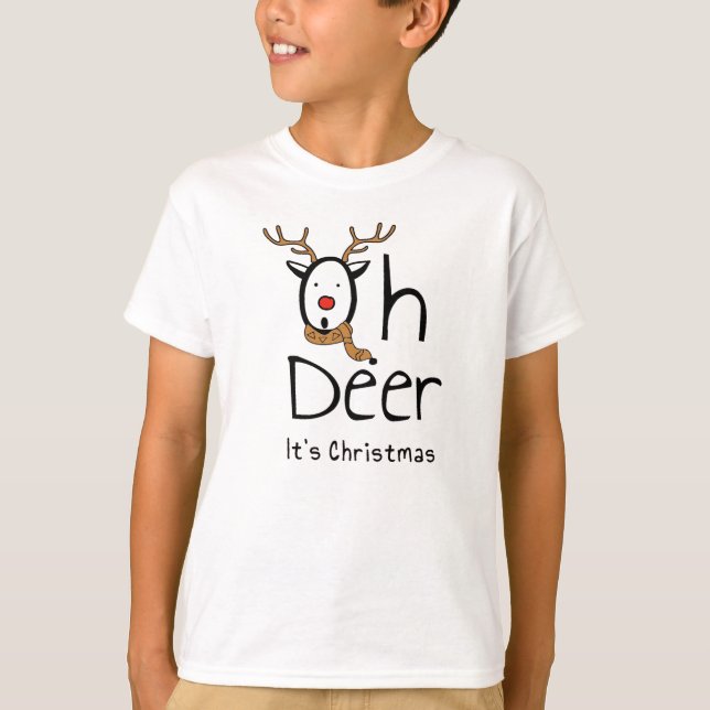 Oh Deer, es ist Weihnachten T - Shirt (Vorderseite)