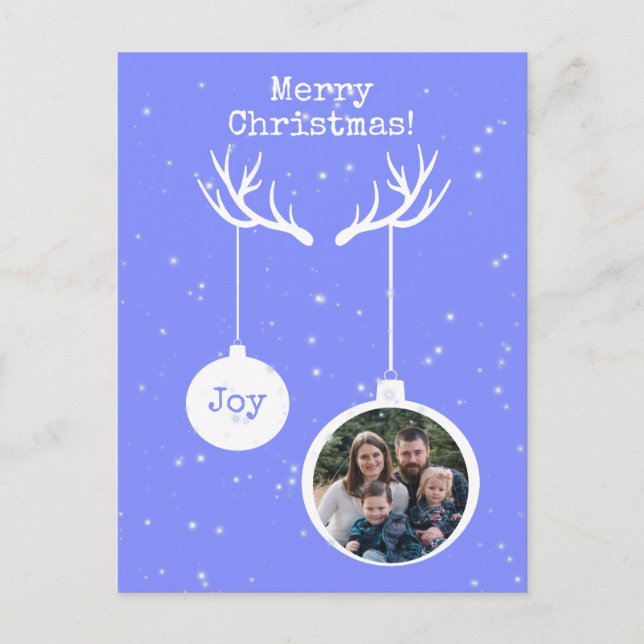 Oh Deer, es ist Weihnachts-Weihnachtspostkarte Einladungspostkarte (Vorderseite)