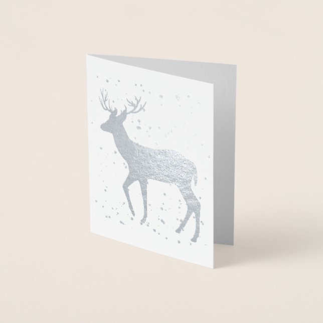 Oh Deer, es ist Weihnachtsfohlen-Karte Folienkarte (Vorderseite)