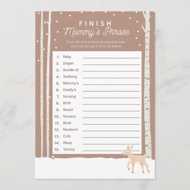 Oh Deer - Finish Mommy's Phrase Programm (Vorderseite)